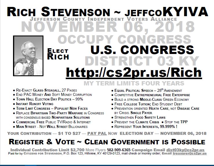 One flyer per Page Occupy Elections Flyer